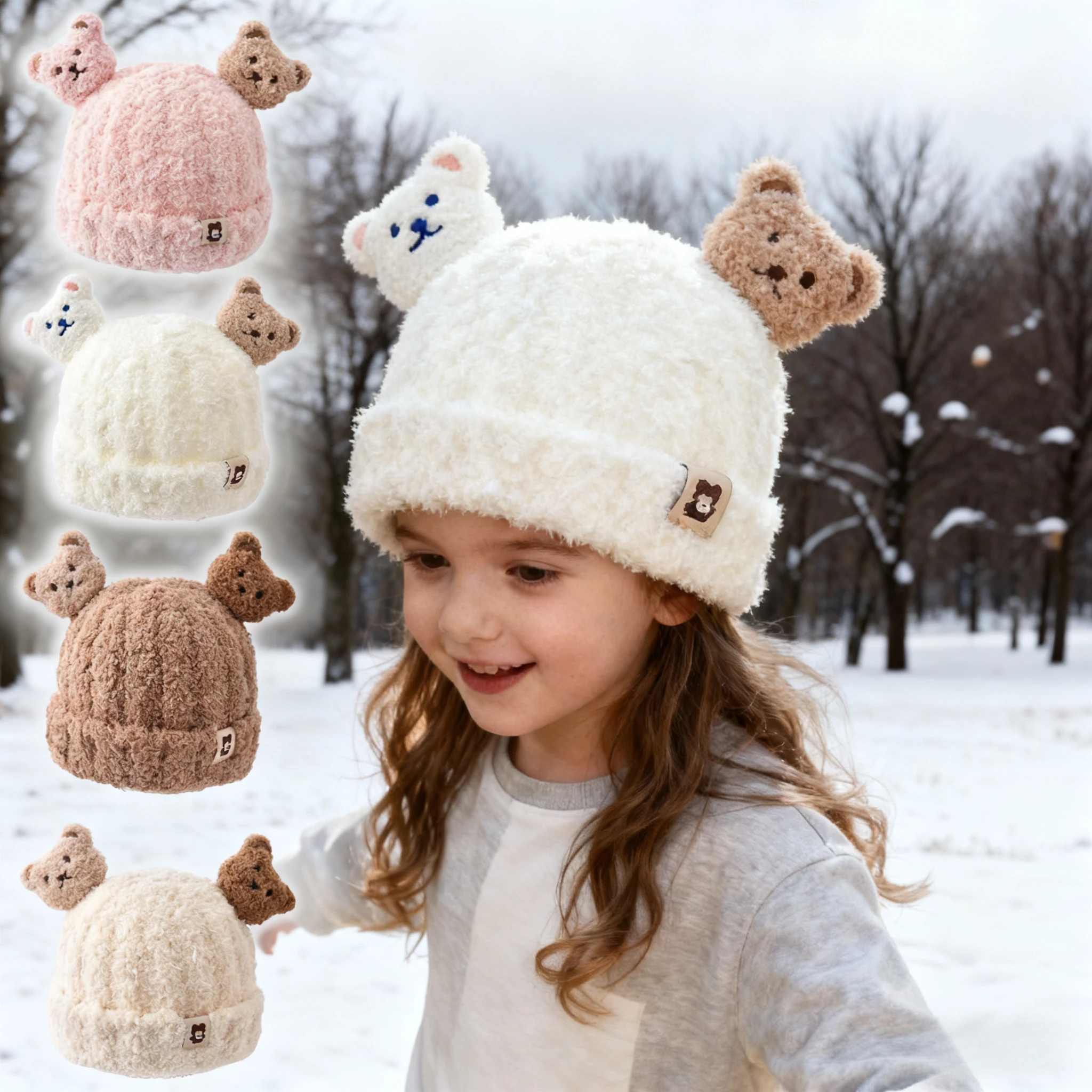 Очаровательная теплая детская шапка на тему медведя, утолщенная зимняя шапка для мальчиков и девочек, ветрозащитная флисовая шапка для фотографии новорожденных
Очаровательная теплая детская шапка на тему медведя, утолщенная зимняя шапка для мальчиков и девочек, ветрозащитная флисовая шапка для фотографии новорожденных