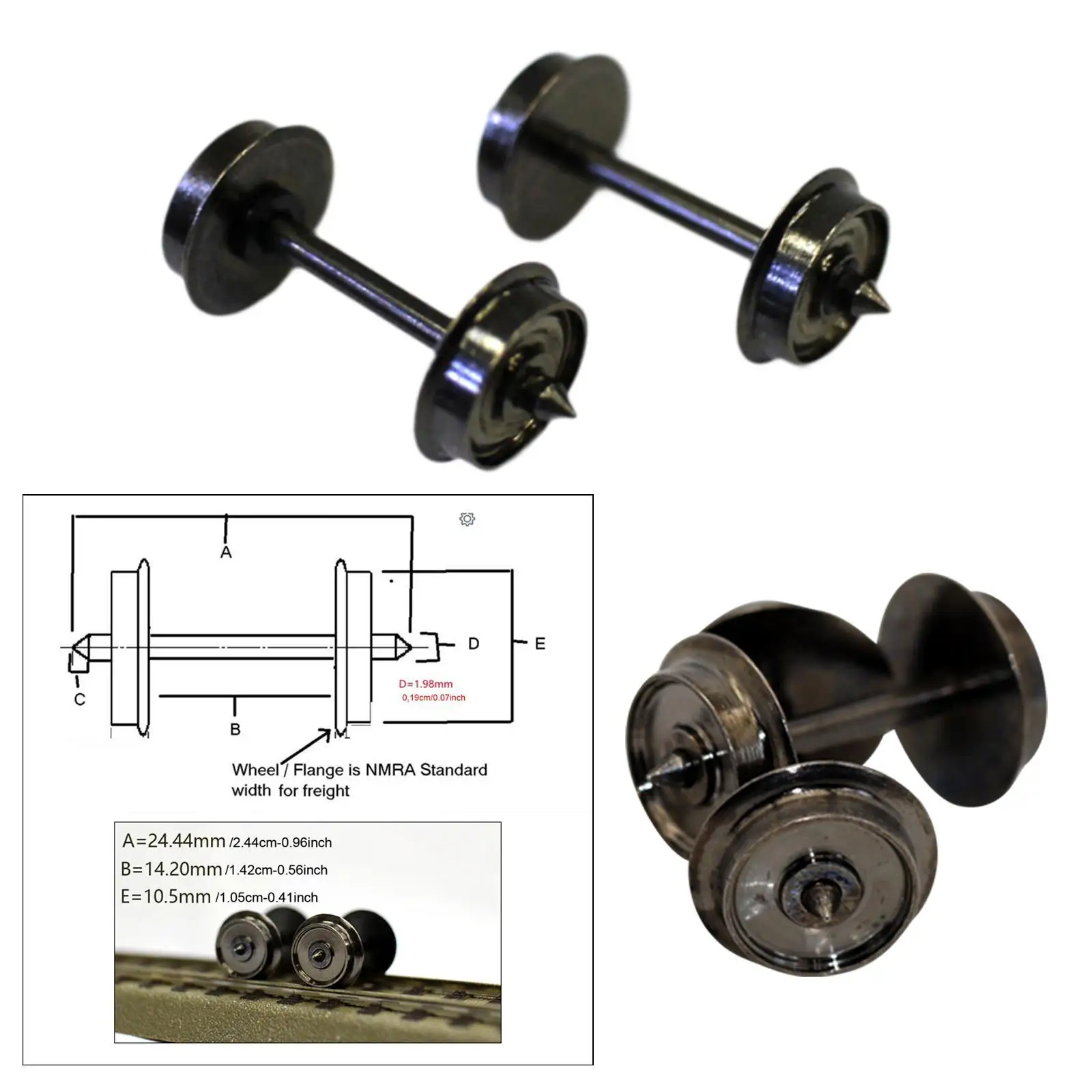 2Pcs Metal DC Wheels Metal Replacement Spare Part High Strength Professional HO Scale Wheel for 1:87 Model Train Parts DIY Accs
2Pcs Metal DC Wheels Metal Replacement Spare Part High Strength Professional HO Scale Wheel for 1:87 Model Train Parts DIY Accs