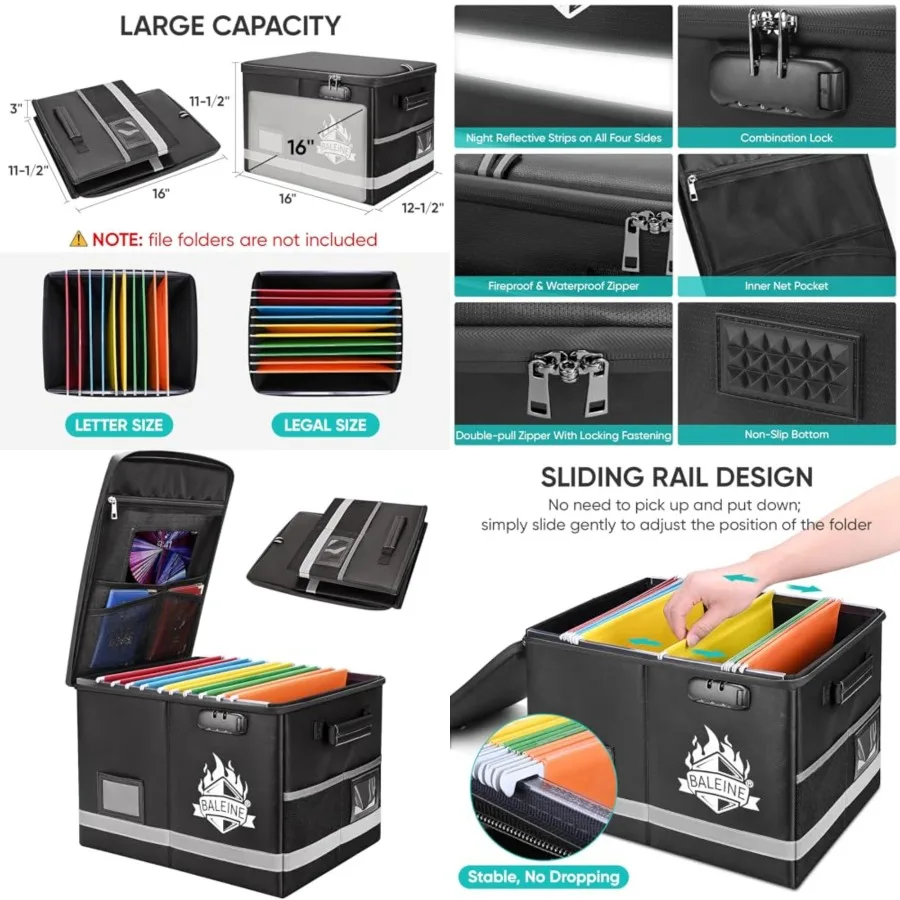 Fireproof Document Box with Lock, Portable Fireproof Document Bag Waterproof Fire Proof File Boxes for Documents, File Organize
Fireproof Document Box with Lock, Portable Fireproof Document Bag Waterproof Fire Proof File Boxes for Documents, File Organize