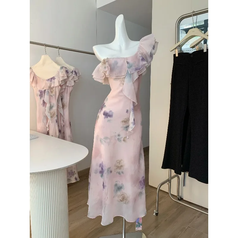 Women's Sweet Butterfly Ruffles Slash Neck Slim Mermaid Dress Lady Summer Elegant Solid Color Holiday Party Short Sleeve Dresses
Women's Sweet Butterfly Ruffles Slash Neck Slim Mermaid Dress Lady Summer Elegant Solid Color Holiday Party Short Sleeve Dresses