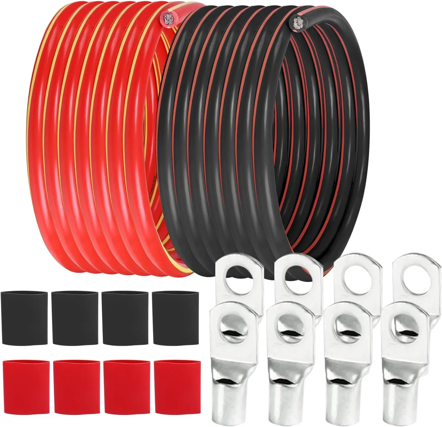 2 Gauge Battery Cable 12ft Black & Red - 2 AWG Copper Clad Aluminum Power Wire with M8 M10 Connector Lugs for Car RV Solar Low
2 Gauge Battery Cable 12ft Black & Red - 2 AWG Copper Clad Aluminum Power Wire with M8 M10 Connector Lugs for Car RV Solar Low