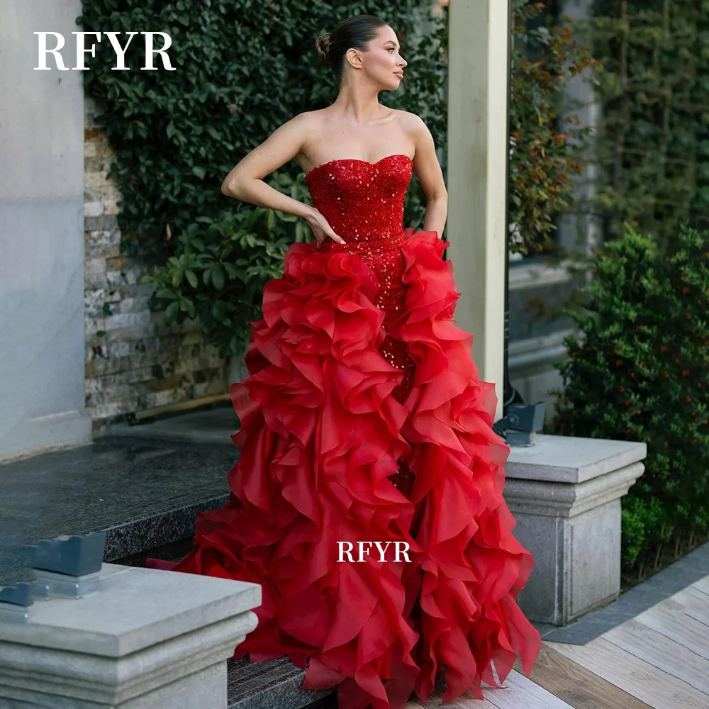 RFYR Puffy Evening Dresses Detachable Train Party Dress Multilayers Robe De Mariée for Party Gown A Line Ball Gowns Customized
RFYR Puffy Evening Dresses Detachable Train Party Dress Multilayers Robe De Mariée for Party Gown A Line Ball Gowns Customized