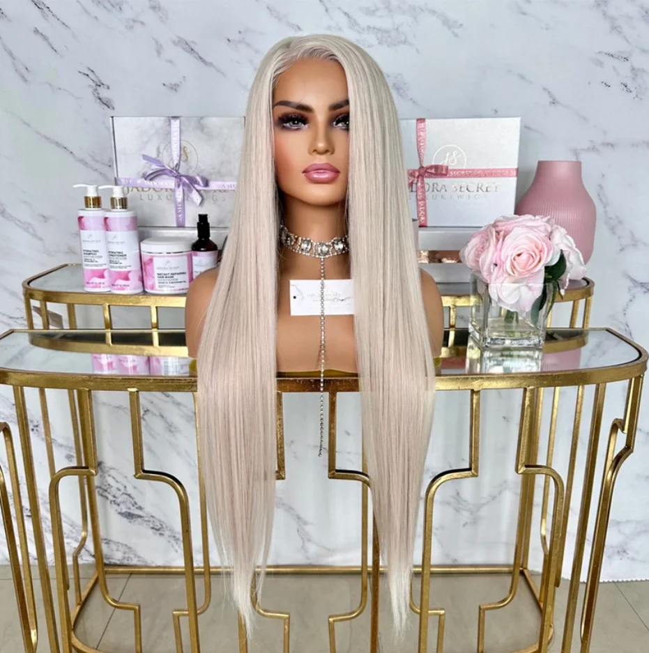 Натуральный бесклеевой синтетический парик спереди, блондинка, прямой волокно, термостойкий парик, темные корни, прямой качественный синтетический парик 
Натуральный бесклеевой синтетический парик спереди, блондинка, прямой волокно, термостойкий парик, темные корни, прямой качественный синтетический парик