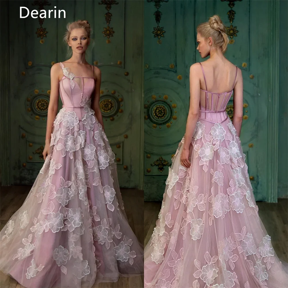 Formal Dress Saudi Arabia Dearin Spaghetti Strap Ball Gown Floor Length Open Back Skirts Ruffle Sleeveless 3D Flower Bespoke Occ
Formal Dress Saudi Arabia Dearin Spaghetti Strap Ball Gown Floor Length Open Back Skirts Ruffle Sleeveless 3D Flower Bespoke Occ