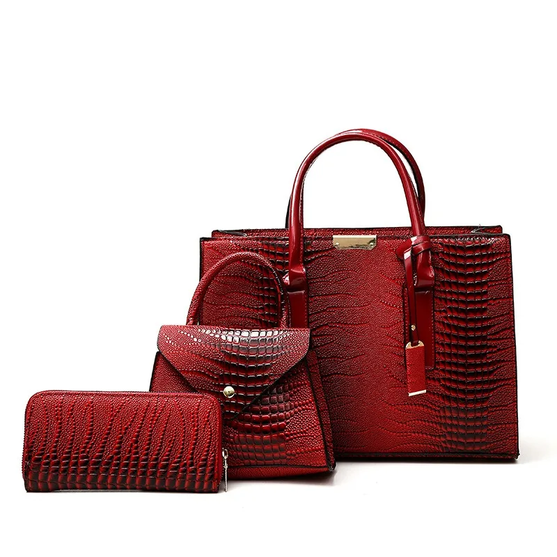 3pcs/set Crocodile Print Women Handbags Purse Tote Bags Adjustable Strap Top Handle Bag Large Capacity Crossbody Bag Work Travel
3pcs/set Crocodile Print Women Handbags Purse Tote Bags Adjustable Strap Top Handle Bag Large Capacity Crossbody Bag Work Travel