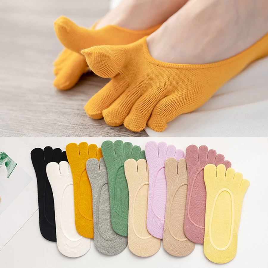 5 Pair Five Finger Socks Women Candy Colored Cotton Sock Slipper Absorb Sweat Fully Invisible Split Toe Breathable Non Slip Sock
5 Pair Five Finger Socks Women Candy Colored Cotton Sock Slipper Absorb Sweat Fully Invisible Split Toe Breathable Non Slip Sock