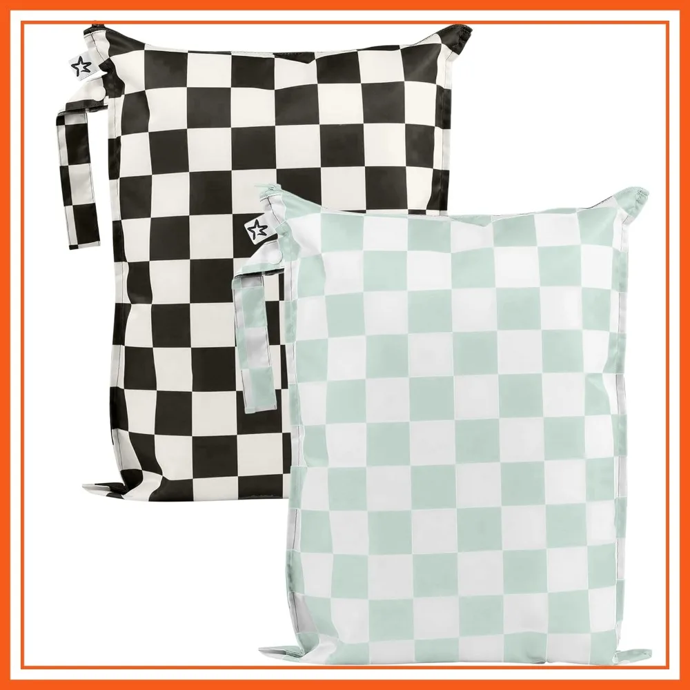Reusable Waterproof Wet Bags 2-Pack for Swimsuits, Travel & Diaper Bag
Reusable Waterproof Wet Bags 2-Pack for Swimsuits, Travel & Diaper Bag