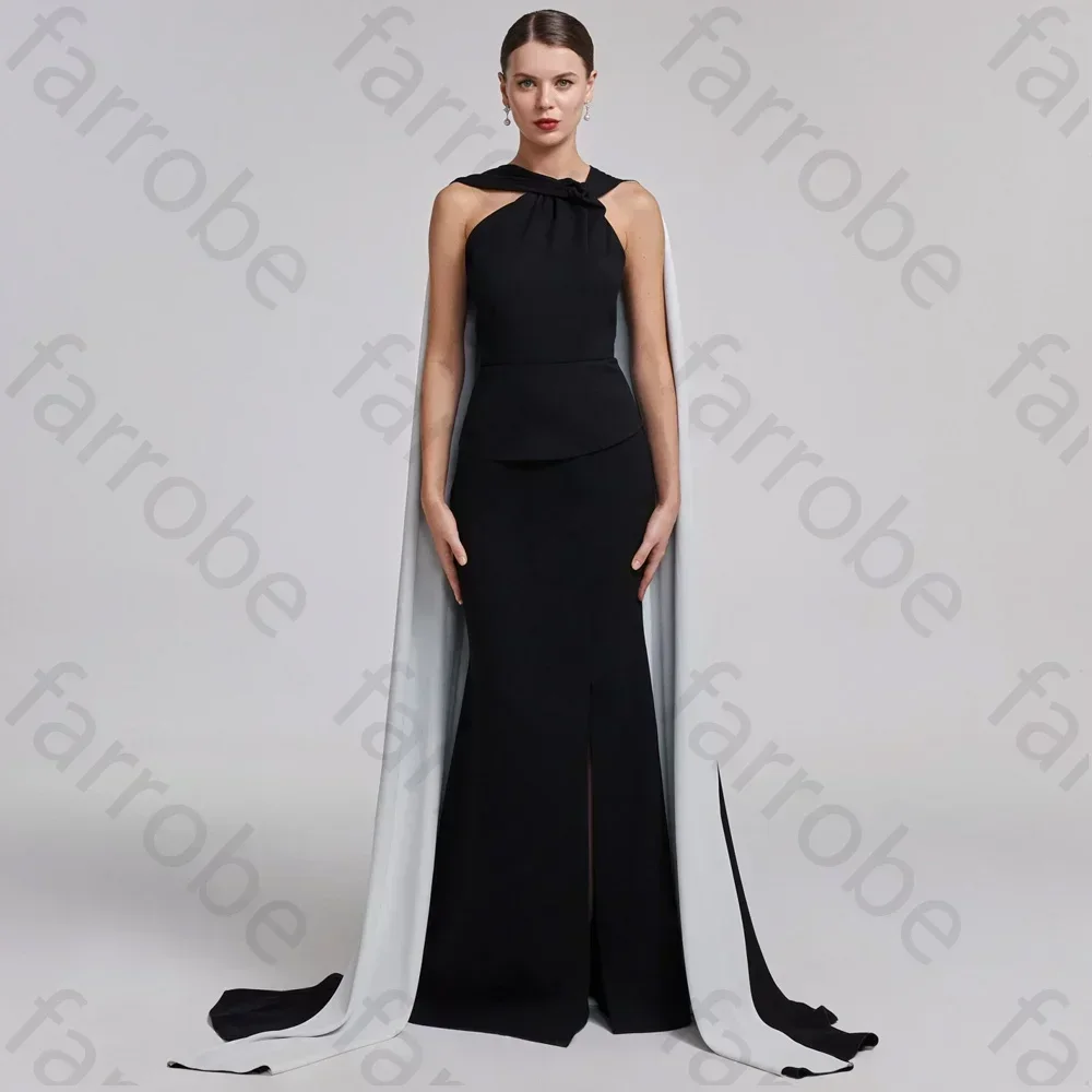 Black White Cape High-Slit Gown A-Line Evening Dresses Jersey Prom Gown High Quality Formal Party Gowns for Women Customized
Black White Cape High-Slit Gown A-Line Evening Dresses Jersey Prom Gown High Quality Formal Party Gowns for Women Customized