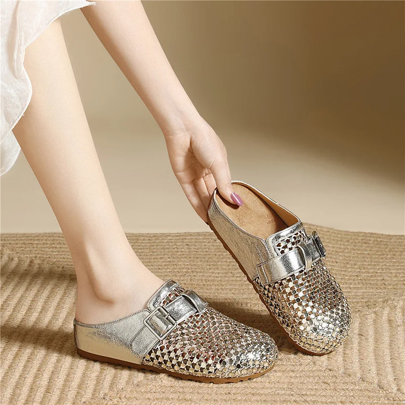 Womens Shoes Exquisite Air Mesh Rhinestone Mueller Slippers for Woman Fashion Vacation Casual Shoes Designer Shoes Zapatos Mujer
Womens Shoes Exquisite Air Mesh Rhinestone Mueller Slippers for Woman Fashion Vacation Casual Shoes Designer Shoes Zapatos Mujer