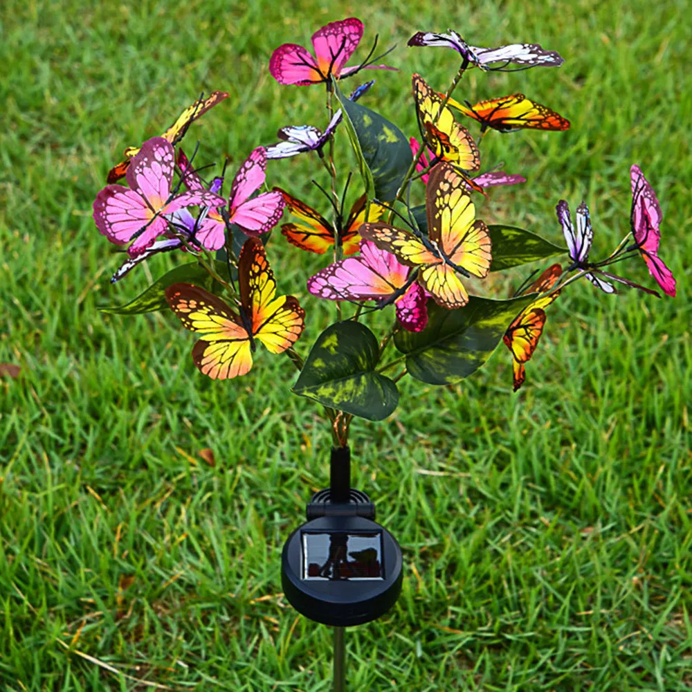 1pc Outdoor Solar Lawn Lamp Artificial Butterfly Solar Garden Ground Lights Camping Wedding Festival Party Atmosphere Decor
1pc Outdoor Solar Lawn Lamp Artificial Butterfly Solar Garden Ground Lights Camping Wedding Festival Party Atmosphere Decor