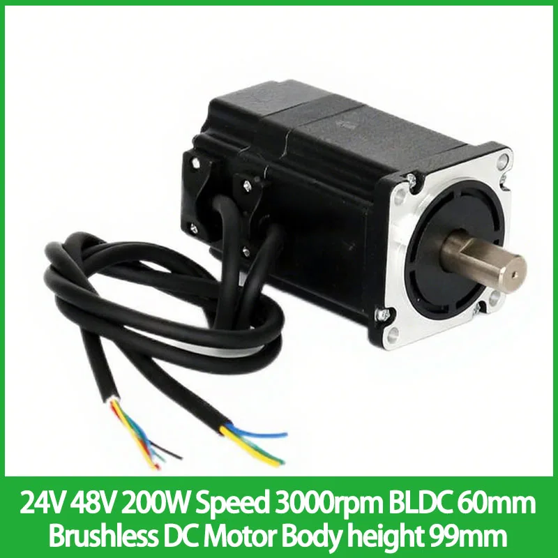 24V 48V 200W Speed 3000rpm BLDC 60mm Brushless DC Motor Body height 99mm BLDC Motor 60BLF99
24V 48V 200W Speed 3000rpm BLDC 60mm Brushless DC Motor Body height 99mm BLDC Motor 60BLF99