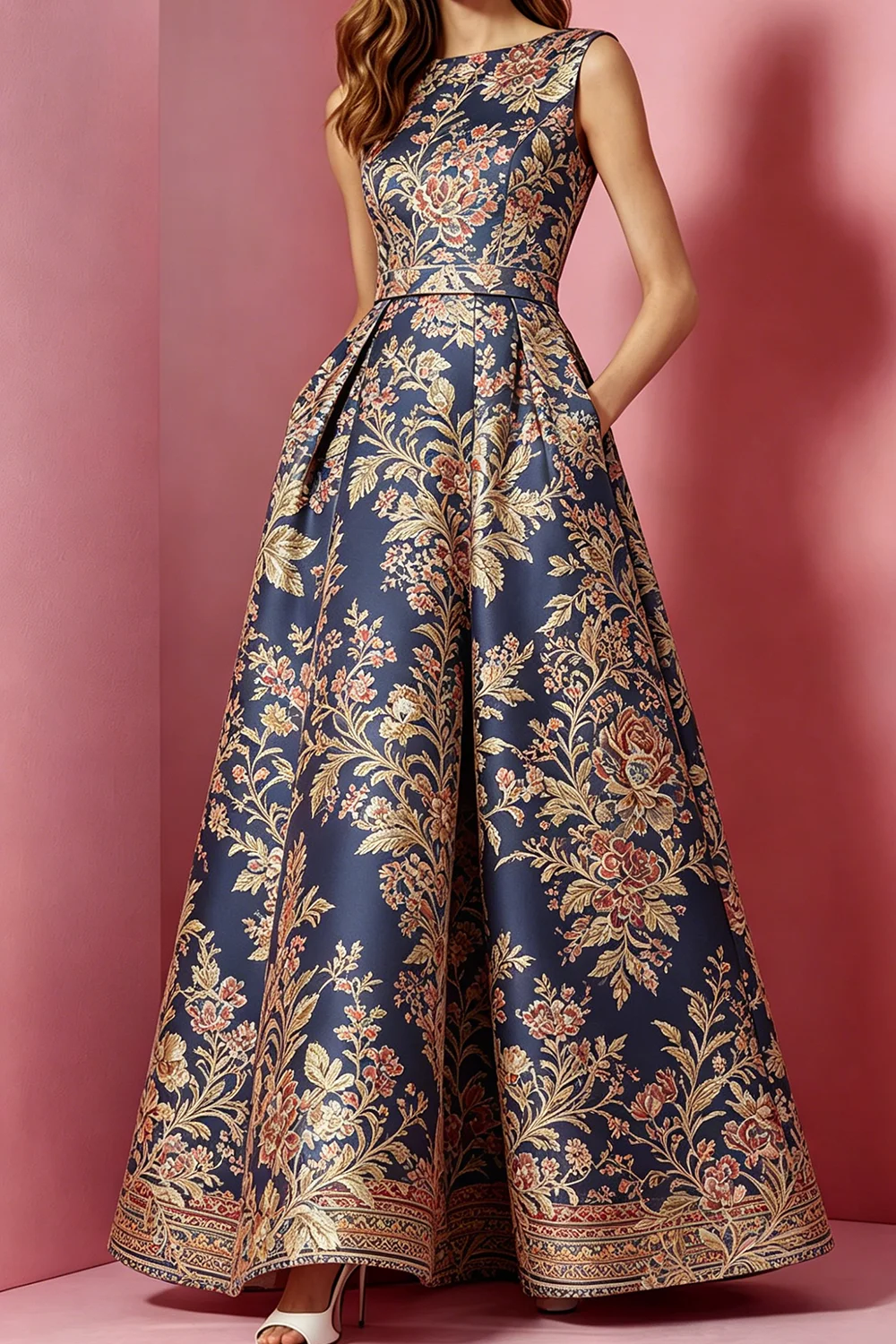 Women's Summer Blue Print Sleeveless Evening Maxi Dress Slim Fit A Line Floor Length Party Gown Elegant Chic Fashionable Wear
Women's Summer Blue Print Sleeveless Evening Maxi Dress Slim Fit A Line Floor Length Party Gown Elegant Chic Fashionable Wear