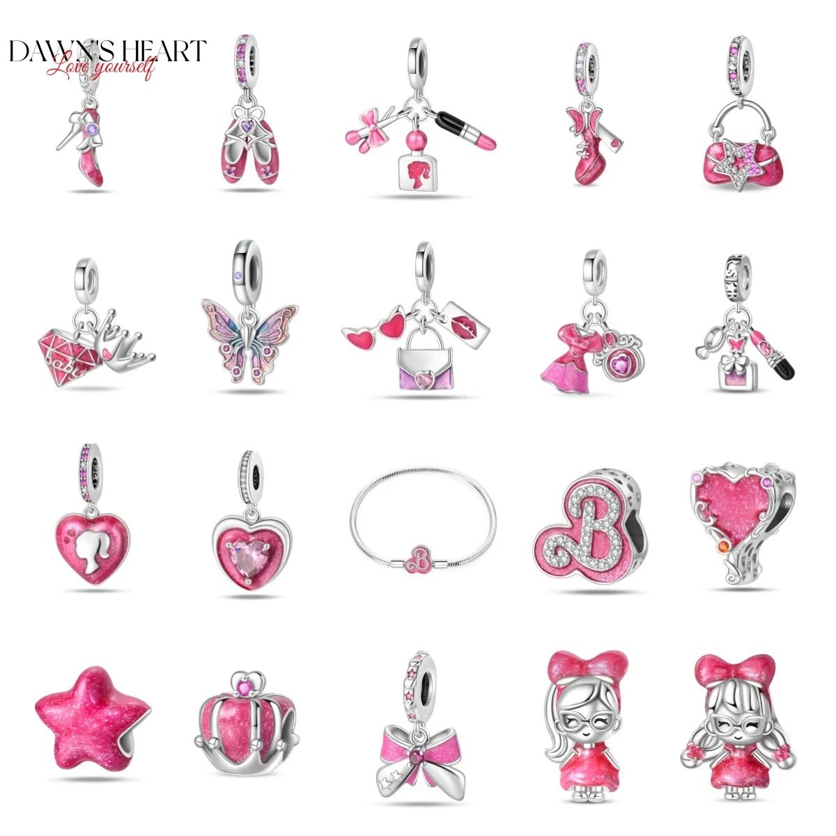 Dropship 925 Silver Fashion Pink Princess Skirt Bag Lipstick Charms Beads 3mm 925 Original Bracelet DIY Jewelry Birthday Gift
Dropship 925 Silver Fashion Pink Princess Skirt Bag Lipstick Charms Beads 3mm 925 Original Bracelet DIY Jewelry Birthday Gift