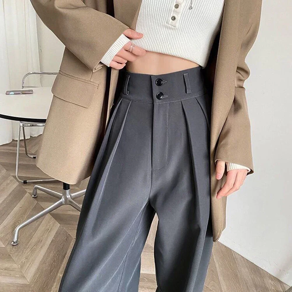 For Autumn Outfits High Waist Trousers Comfortable Draped Straight Leg Pants High Waist Trousers Slight Stretch Fabric
For Autumn Outfits High Waist Trousers Comfortable Draped Straight Leg Pants High Waist Trousers Slight Stretch Fabric