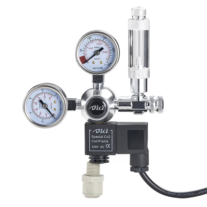 Single Stage CO2 Aquarium Pressure Regulator with Solenoid & Bubble Counter Double Table Regulator
Single Stage CO2 Aquarium Pressure Regulator with Solenoid & Bubble Counter Double Table Regulator