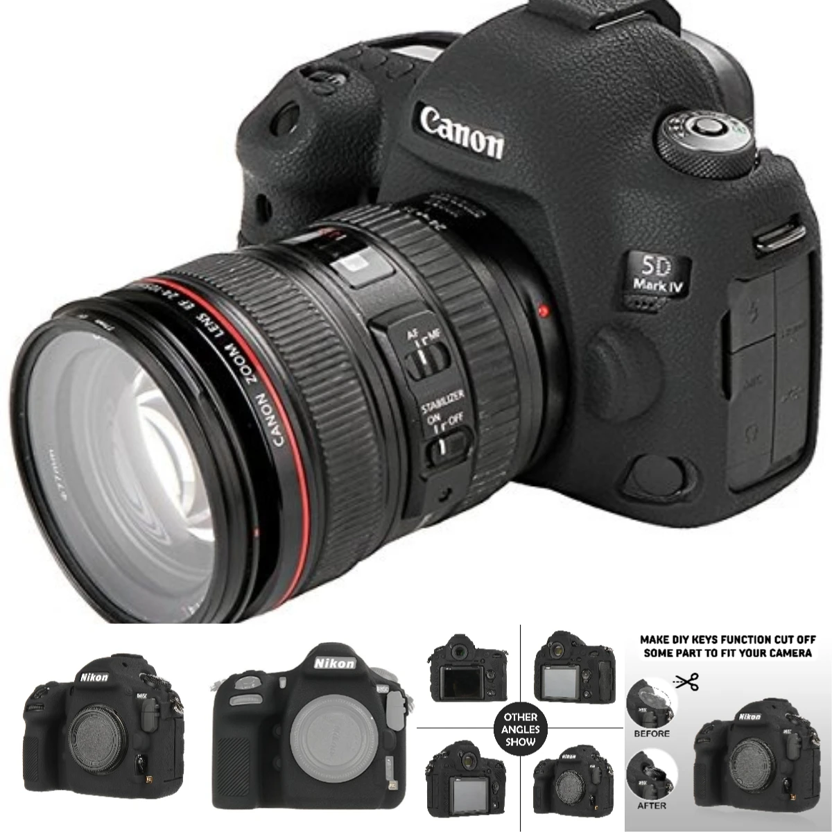Custom Fit Silicone Skin Case For Nikon D500 D750 D800 D810 D850 - Anti-Slip Lightweight Armor
Custom Fit Silicone Skin Case For Nikon D500 D750 D800 D810 D850 - Anti-Slip Lightweight Armor