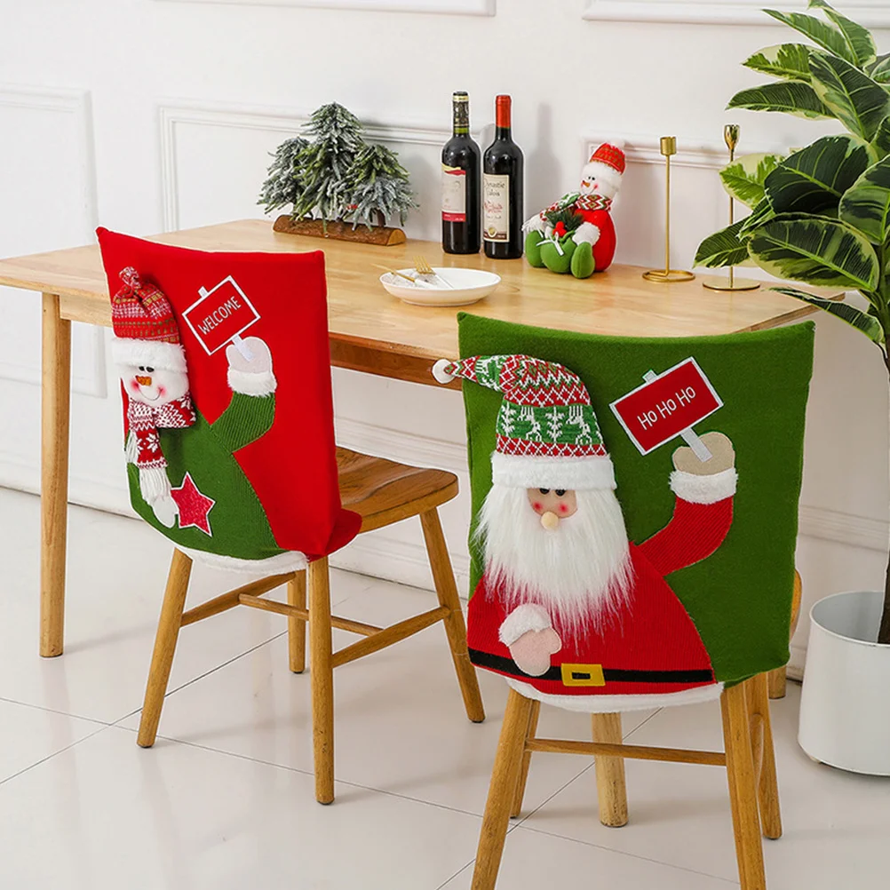 Festive Chair Covers Pack 2 Washable Fabric Christmas Back Cover for Kitchen Holiday Decorations Dining Room Decoration Supplies
Festive Chair Covers Pack 2 Washable Fabric Christmas Back Cover for Kitchen Holiday Decorations Dining Room Decoration Supplies