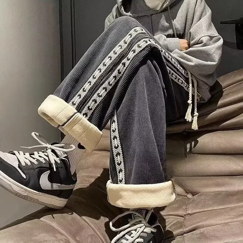 Trousers Fleece-lined and Extra Thick Straight Print Men's Sweatpants Gray Casual Deals Clearance Sale Retro Male Sports Pants
Trousers Fleece-lined and Extra Thick Straight Print Men's Sweatpants Gray Casual Deals Clearance Sale Retro Male Sports Pants