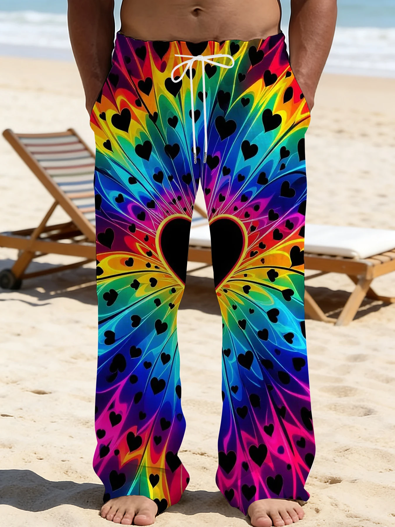2026 Men's Printed Straight Leg Pants Vibrant Abstract Design Drawstring Waist Loose Fit Summer Beach Casual Fashion Pants
2026 Men's Printed Straight Leg Pants Vibrant Abstract Design Drawstring Waist Loose Fit Summer Beach Casual Fashion Pants