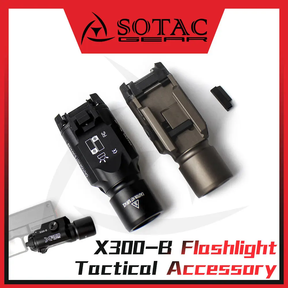 SOTAC-GEAR Tactical X300Ultra Flashlight X300-B LED White Light Constant/Momentary 500lm For 20mm Picatinny Rail
SOTAC-GEAR Tactical X300Ultra Flashlight X300-B LED White Light Constant/Momentary 500lm For 20mm Picatinny Rail