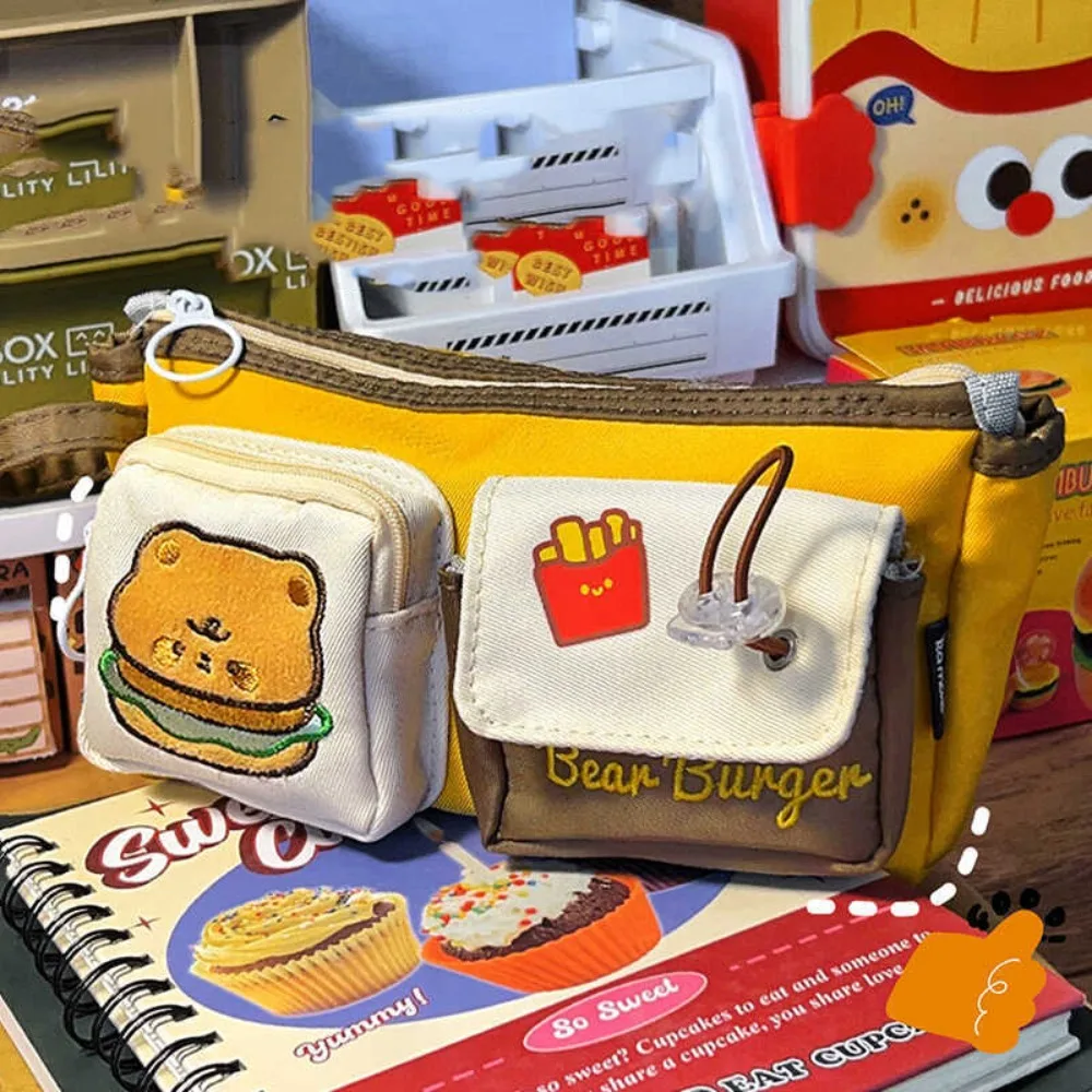 Large Capacity Bear Burger Pencil Case Double Pocket Stationery Canvas Pencil Bag Multifunctional Portable
Large Capacity Bear Burger Pencil Case Double Pocket Stationery Canvas Pencil Bag Multifunctional Portable