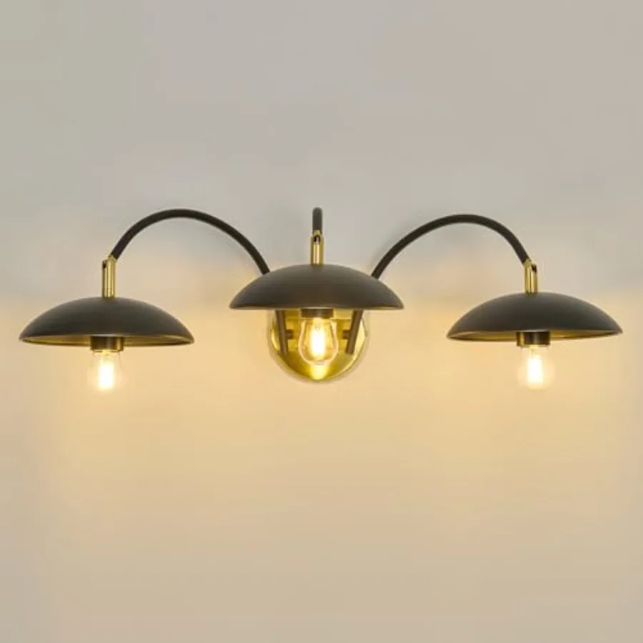 3-Light Bathroom Vanity Light Fixtures Over Mirror, Black Modern Vanity Light with Glass Shade Farmhouse Wall Sconce for Bedroo
3-Light Bathroom Vanity Light Fixtures Over Mirror, Black Modern Vanity Light with Glass Shade Farmhouse Wall Sconce for Bedroo