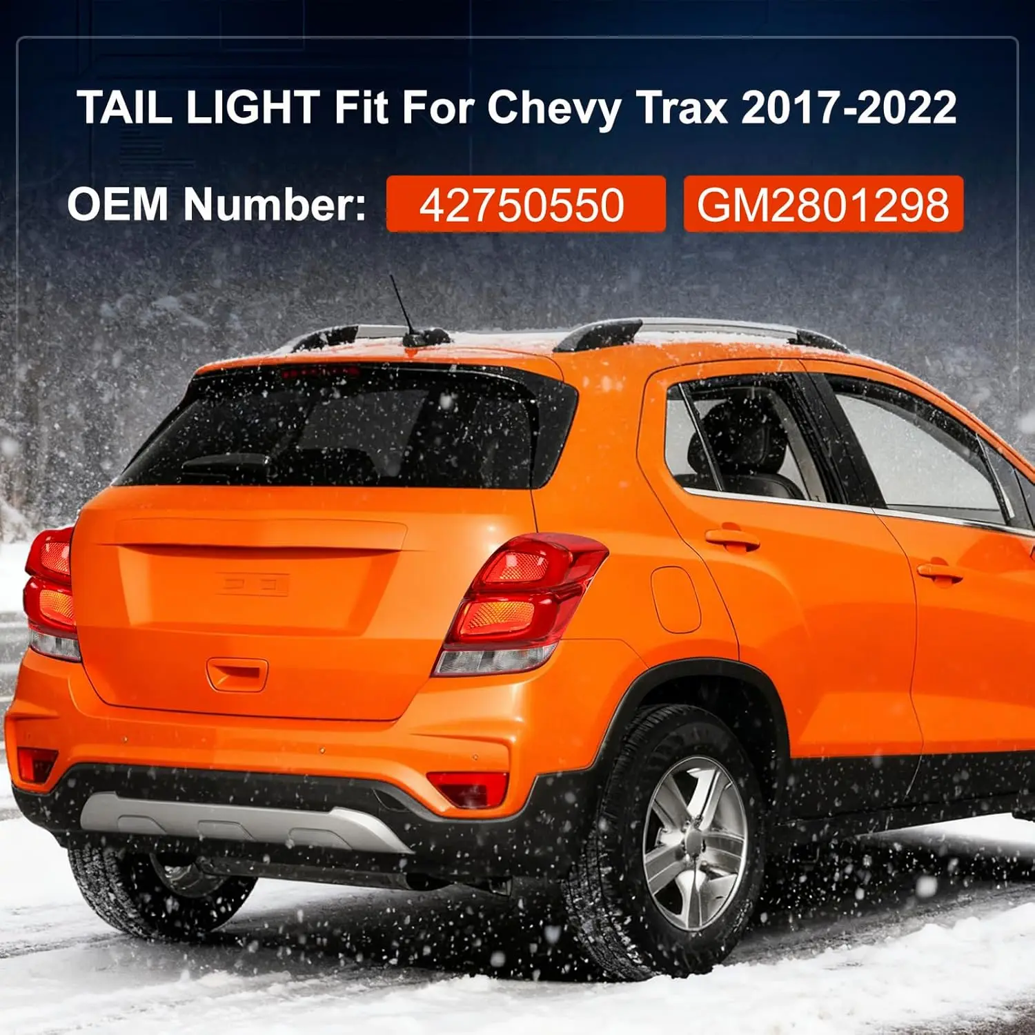1PC Right Rear Taillight For Chevy Trax 2017-2021 2022 LED Tail Light Assembly with Bulbs Brake Tail Lamp GM2801298 42750550
1PC Right Rear Taillight For Chevy Trax 2017-2021 2022 LED Tail Light Assembly with Bulbs Brake Tail Lamp GM2801298 42750550
