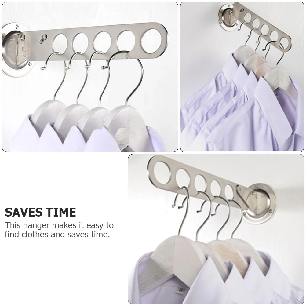 Wall-Mounted Clothes Rack Stainless Steel Brushed Nickel Clothing Hanger Space-Saving Easy Install Bedroom Living Room
Wall-Mounted Clothes Rack Stainless Steel Brushed Nickel Clothing Hanger Space-Saving Easy Install Bedroom Living Room