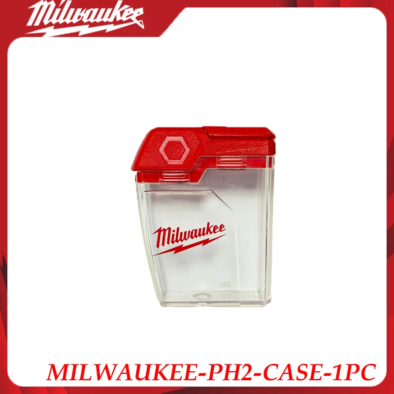 Milwaukee PH2 Bit Case, Red & Clear Hard Plastic Organizer for Drill Bits, Ideal for Mechanics & DIY Work
Milwaukee PH2 Bit Case, Red & Clear Hard Plastic Organizer for Drill Bits, Ideal for Mechanics & DIY Work