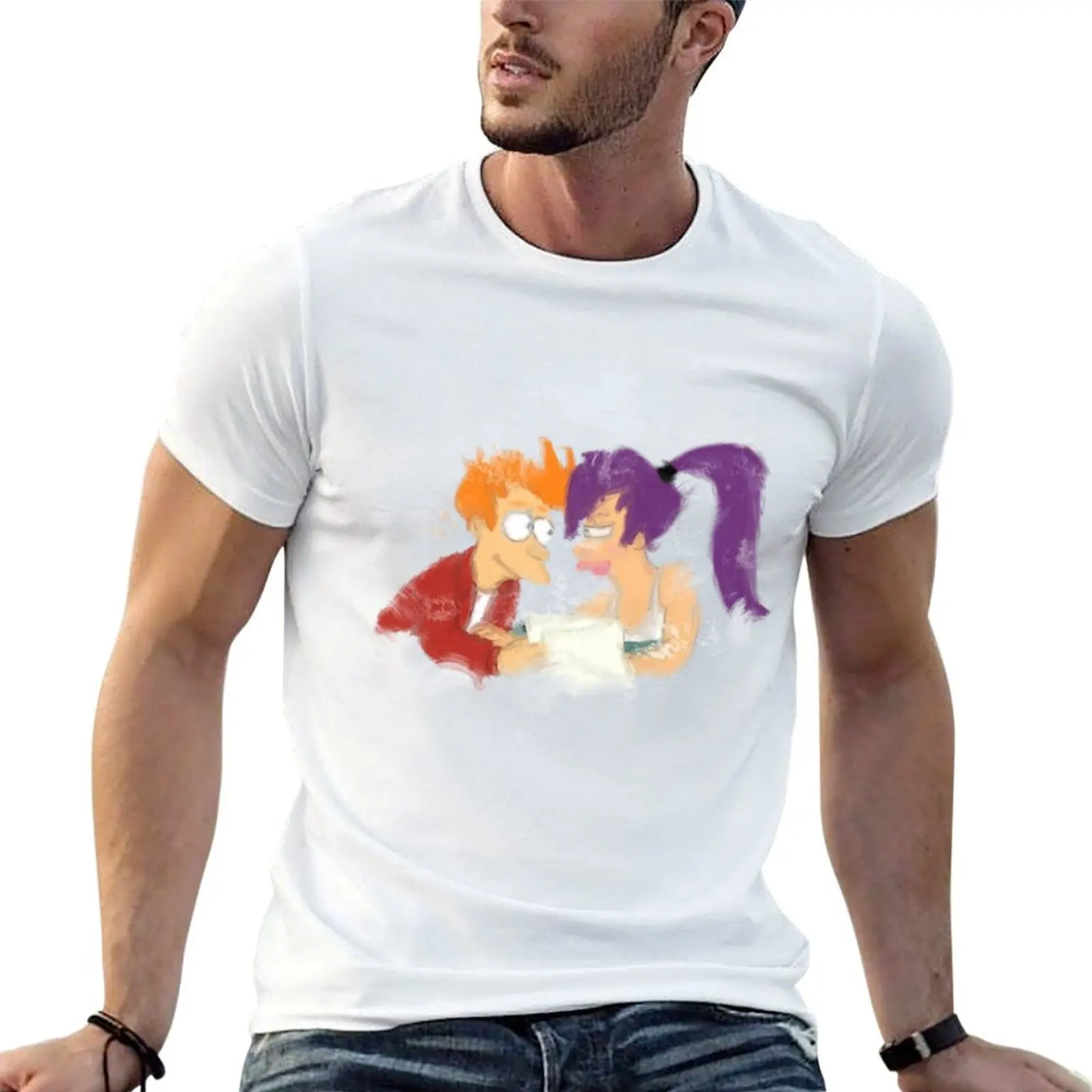 Futurama painting fry and leela T-Shirt black cotton t-shirt plain for man package t shirt for man 100 percent cotton T-Shirt
Futurama painting fry and leela T-Shirt black cotton t-shirt plain for man package t shirt for man 100 percent cotton T-Shirt