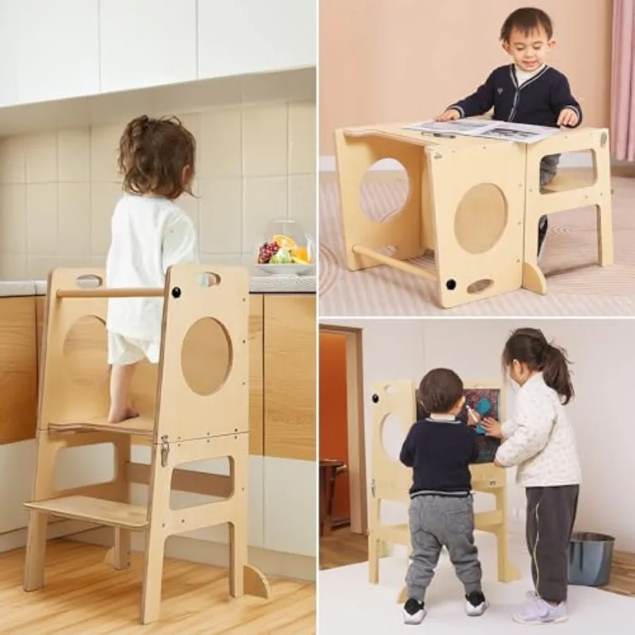 Step Stool for Kitchen Stool Helper Toddler Standing Tower Foldable Table Table and Chair Set Montessori Helper Tower Natural
Step Stool for Kitchen Stool Helper Toddler Standing Tower Foldable Table Table and Chair Set Montessori Helper Tower Natural