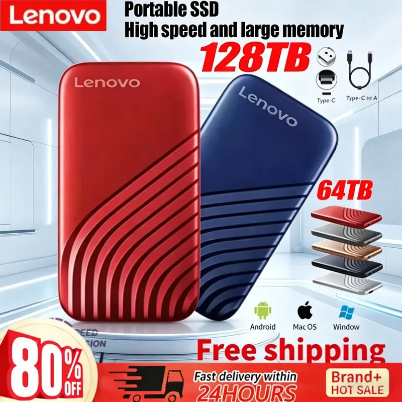 Lenovo 256TB SSD Flash Hard Drive External TypeC High Speed USB3.1 2TB 4TB 128TB SSD Storage Portable HD Hard Disk For Laptop/PC
Lenovo 256TB SSD Flash Hard Drive External TypeC High Speed USB3.1 2TB 4TB 128TB SSD Storage Portable HD Hard Disk For Laptop/PC