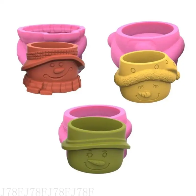 J78F 3pcs Nonstick Snowman Doll Pen Holder Mold Flower Pot Silicone Mold DIY Crafts Ornament Tool DIY Planter Mold
J78F 3pcs Nonstick Snowman Doll Pen Holder Mold Flower Pot Silicone Mold DIY Crafts Ornament Tool DIY Planter Mold