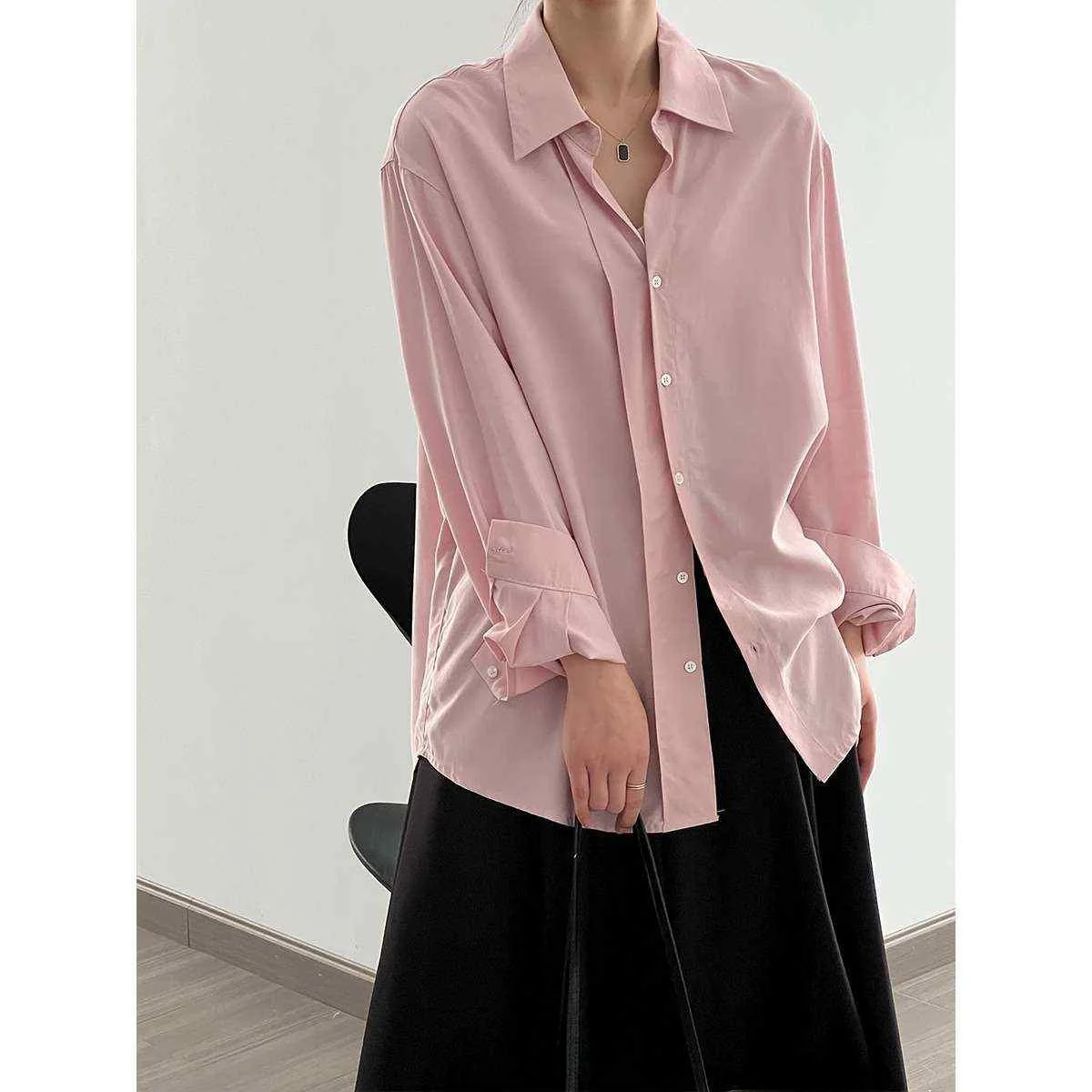 Yan Double V-Neck Shirt Women's Spring Summer New Small Straight Cut Long Sleeve Mid-Length Pure Color Button-Up Warmth
Yan Double V-Neck Shirt Women's Spring Summer New Small Straight Cut Long Sleeve Mid-Length Pure Color Button-Up Warmth