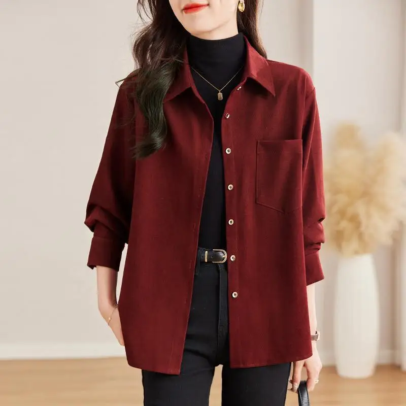 Women's New Autumn and Winter Shirt Plus Size Cardigan Brushed Coat High-end Anti-aging and Stylish Long Sleeved Shirt
Women's New Autumn and Winter Shirt Plus Size Cardigan Brushed Coat High-end Anti-aging and Stylish Long Sleeved Shirt