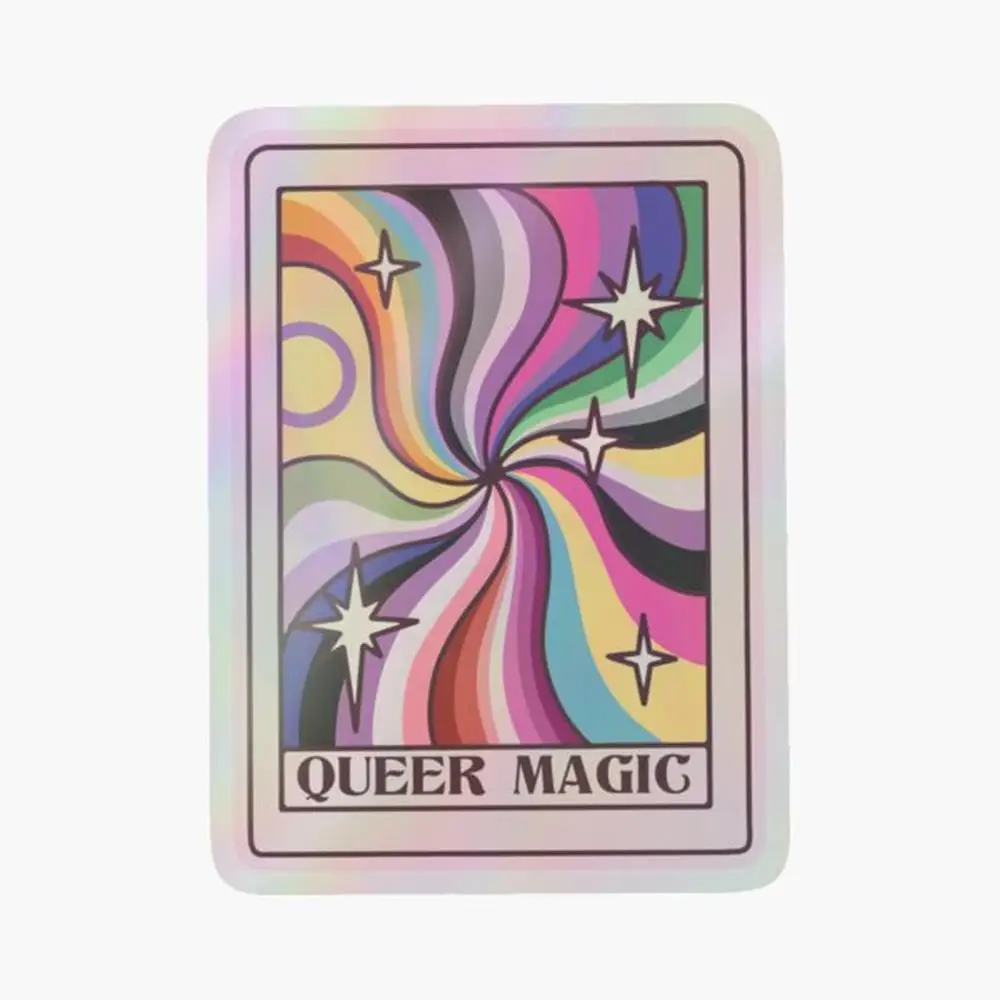 Queer Magic tarot card Holographic Sticker for Laptop Decor Bedroom Car Cute Cartoon Art Fashionable Public Suitcase
Queer Magic tarot card Holographic Sticker for Laptop Decor Bedroom Car Cute Cartoon Art Fashionable Public Suitcase