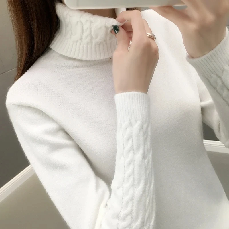 Women Sweater Turtleneck Pullovers Autumn Winter Sweaters New 2025 Long Sleeves Thick Warm Female Sweater Khaki
Women Sweater Turtleneck Pullovers Autumn Winter Sweaters New 2025 Long Sleeves Thick Warm Female Sweater Khaki