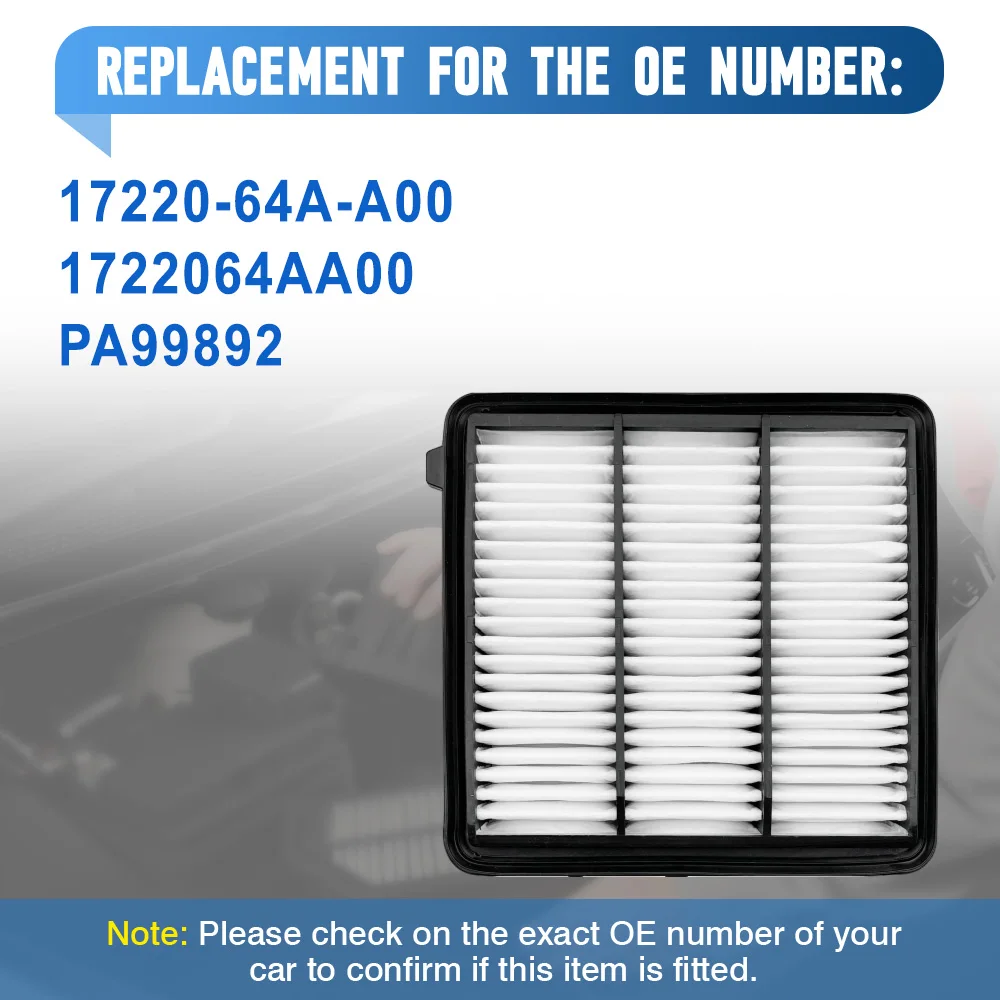 1 Pc Engine Air Filter For Honda Civic 1.5L 2022–2024 Engine Air Cleaner Flow Filter Car Accessories PA99892 17220-64A-A00
1 Pc Engine Air Filter For Honda Civic 1.5L 2022–2024 Engine Air Cleaner Flow Filter Car Accessories PA99892 17220-64A-A00