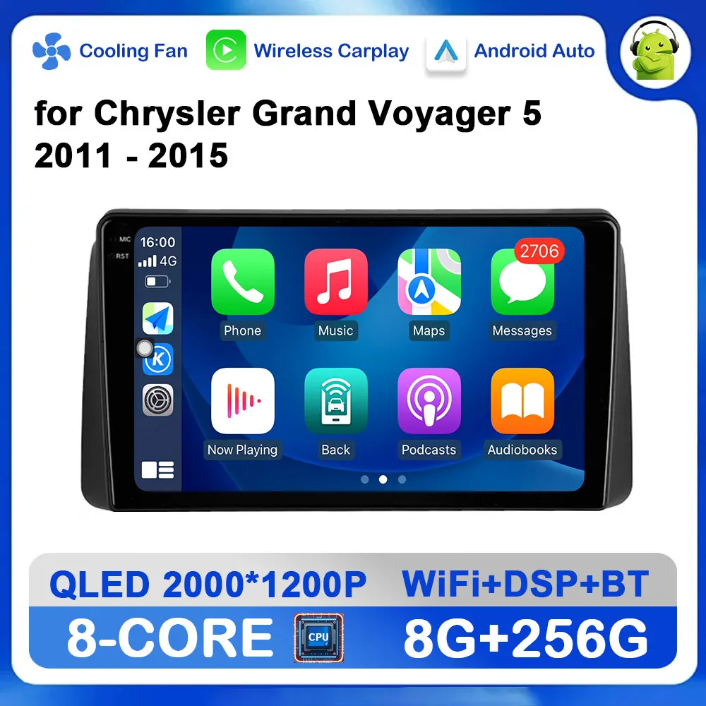 GPS Navigation Android OS for Chrysler Grand Voyager 5 2011 - 2015 Car Radio Video Multimedia Player IPS Touch Screen DSP Stereo
GPS Navigation Android OS for Chrysler Grand Voyager 5 2011 - 2015 Car Radio Video Multimedia Player IPS Touch Screen DSP Stereo