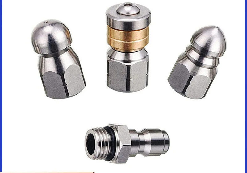Wholesale high-pressure cleaning machine sewer dredge nozzle municipal pipeline stainless steel rat nozzle 5000psi
Wholesale high-pressure cleaning machine sewer dredge nozzle municipal pipeline stainless steel rat nozzle 5000psi