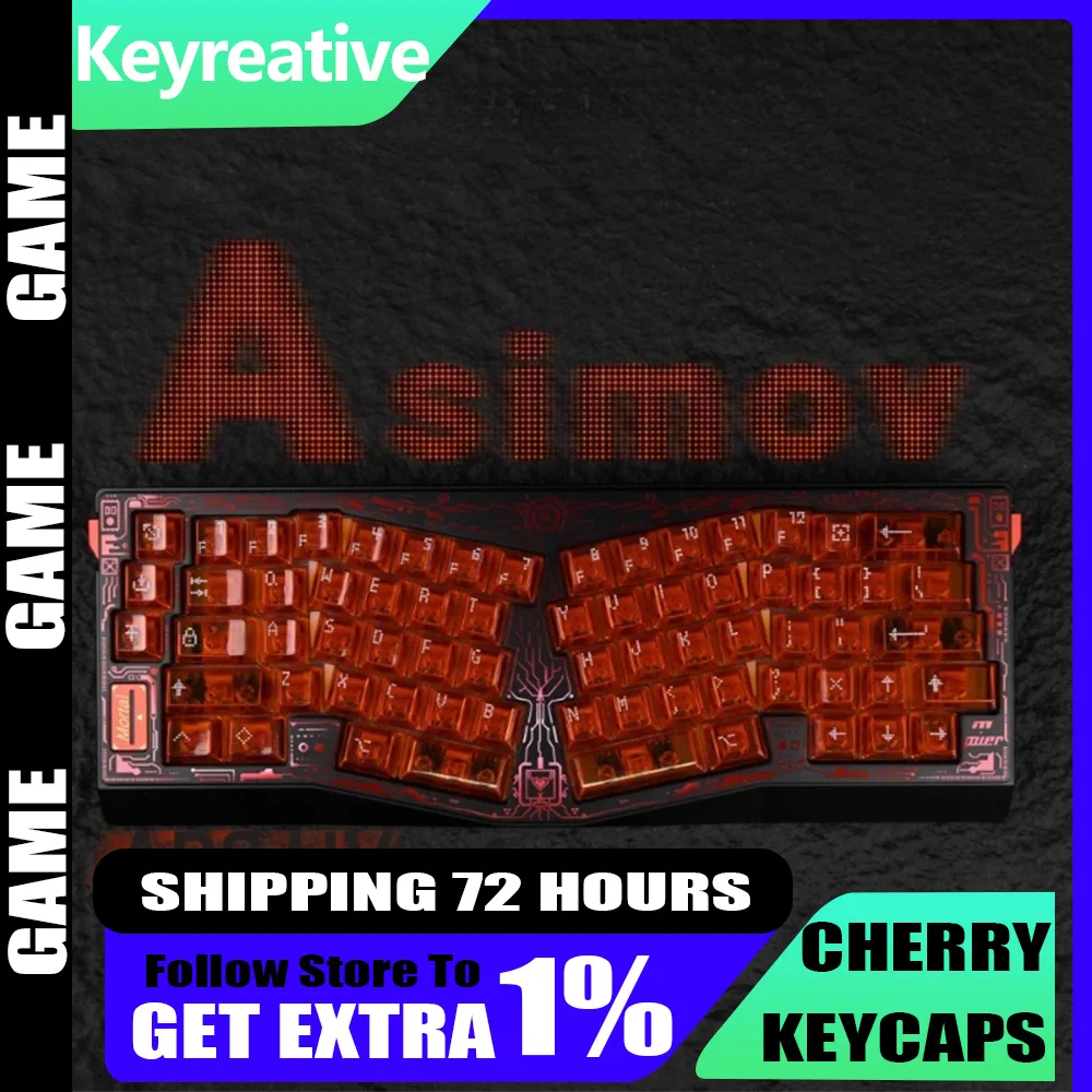 Keyreative Asimov 145Key ABS Keycap UV Coated Multicolor Translucent Cherry Profile Keycaps for RGB Mechanical Gaming Keyboard 
Keyreative Asimov 145Key ABS Keycap UV Coated Multicolor Translucent Cherry Profile Keycaps for RGB Mechanical Gaming Keyboard