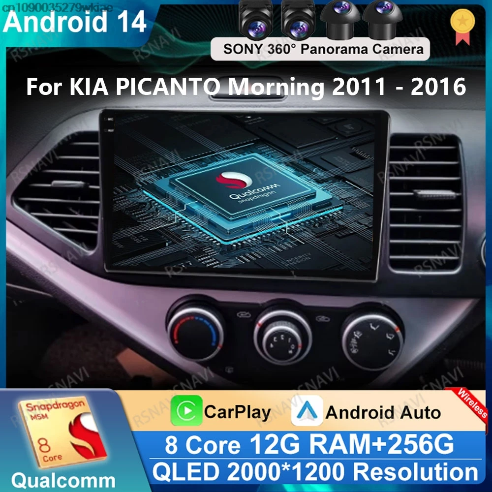 Andoird 14 Car Radio For KIA PICANTO Morning 2011 - 2016 RHD BT 4G LTE Video Player Navigation GPS Stereo Wireless Carplay Auto
Andoird 14 Car Radio For KIA PICANTO Morning 2011 - 2016 RHD BT 4G LTE Video Player Navigation GPS Stereo Wireless Carplay Auto