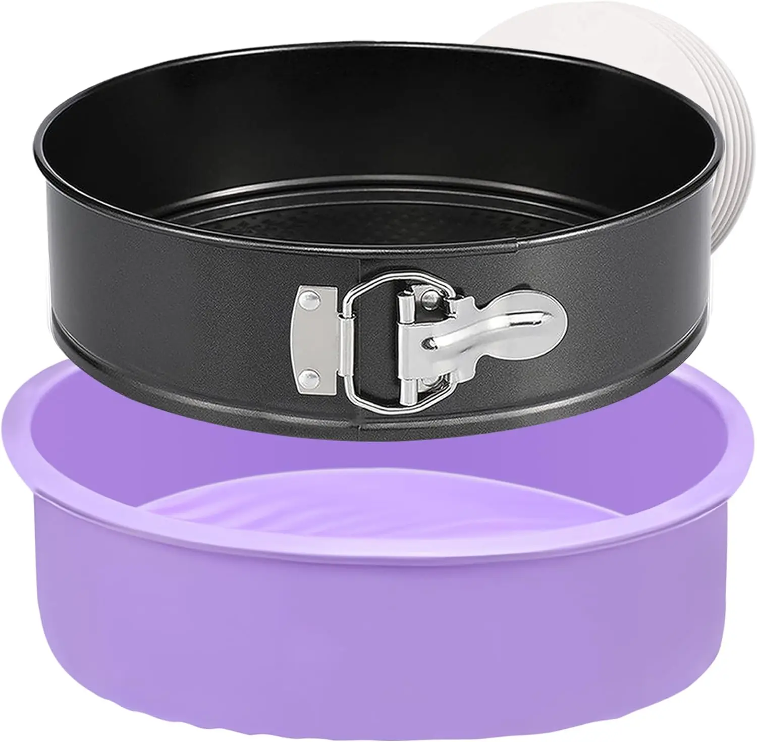 Nonstick Springform Pan 9 Inch Leakproof with Silicone Protector and 50 Parchment Papers for Cheesecake Baking
Nonstick Springform Pan 9 Inch Leakproof with Silicone Protector and 50 Parchment Papers for Cheesecake Baking