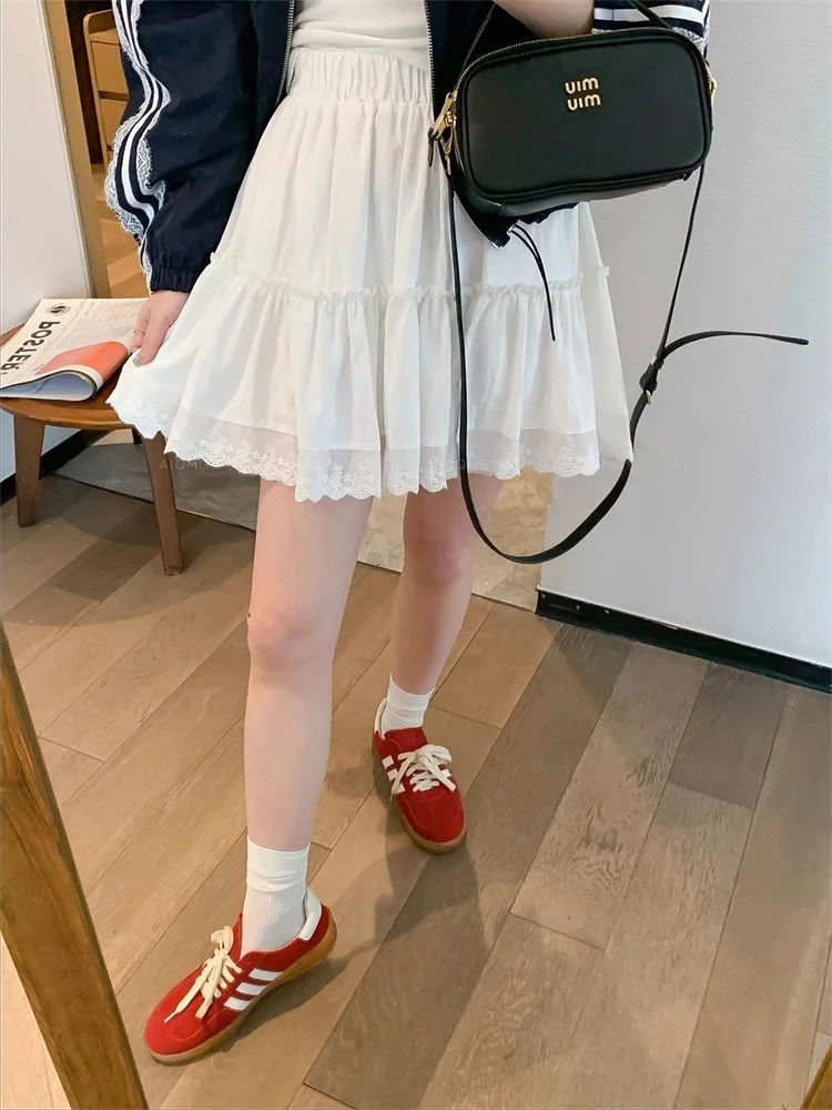 plus Size Women's White Lace Trim A-Line Skirt High Waist Slimming Spring New Style Commute Korean Style Cake Skirt
plus Size Women's White Lace Trim A-Line Skirt High Waist Slimming Spring New Style Commute Korean Style Cake Skirt