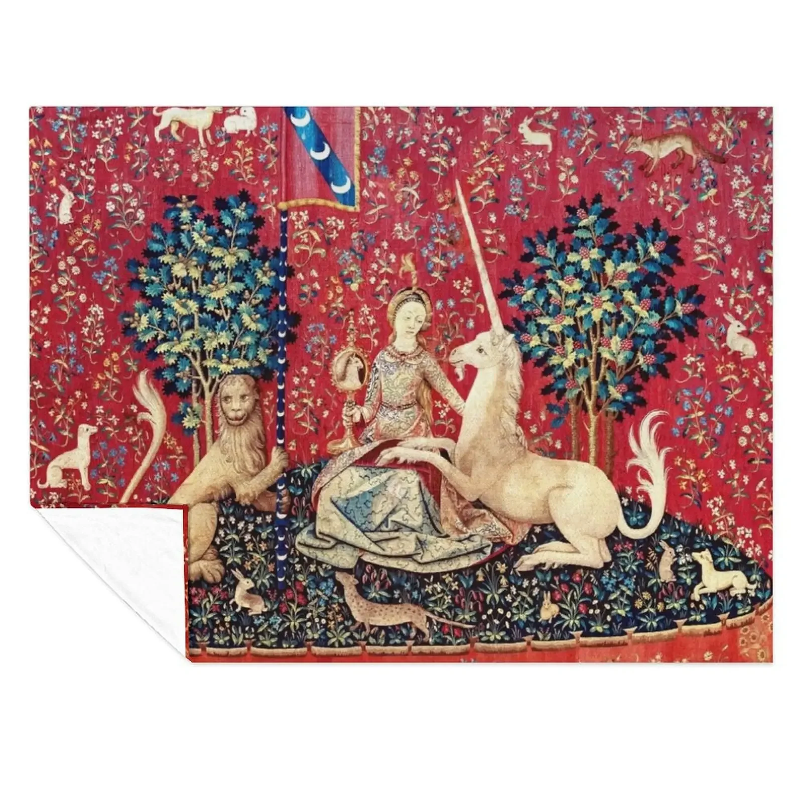 The Lady and the Unicorn - Sight: La Dame la licorne - La Vue - Medieval Unicorn Tapestry Throw Blanket Thin Blankets
The Lady and the Unicorn - Sight: La Dame la licorne - La Vue - Medieval Unicorn Tapestry Throw Blanket Thin Blankets