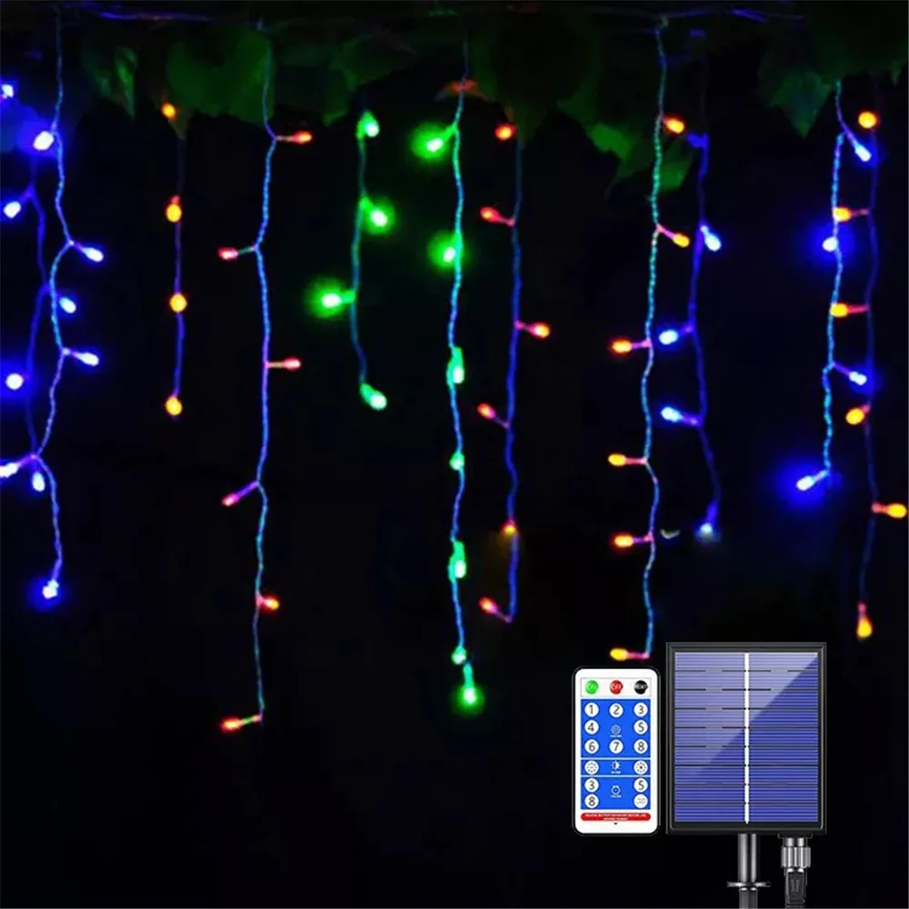 3.5M Solar Christmas Lights Icicle String Lights Waterproof Curtain Light For Home Bedroom Patio Yard Garden Wedding Party
3.5M Solar Christmas Lights Icicle String Lights Waterproof Curtain Light For Home Bedroom Patio Yard Garden Wedding Party