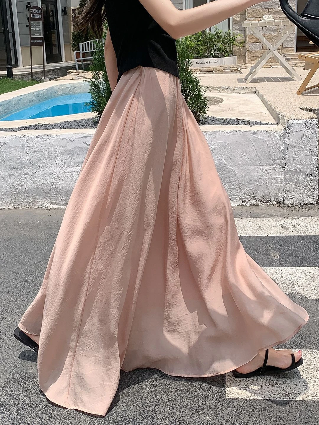 Women's A-Line Midi Skirt High Waist Slimming Fullness Summer New Style 2026 Soft Comfortable Korean Style Polyester Fiber
Women's A-Line Midi Skirt High Waist Slimming Fullness Summer New Style 2026 Soft Comfortable Korean Style Polyester Fiber
