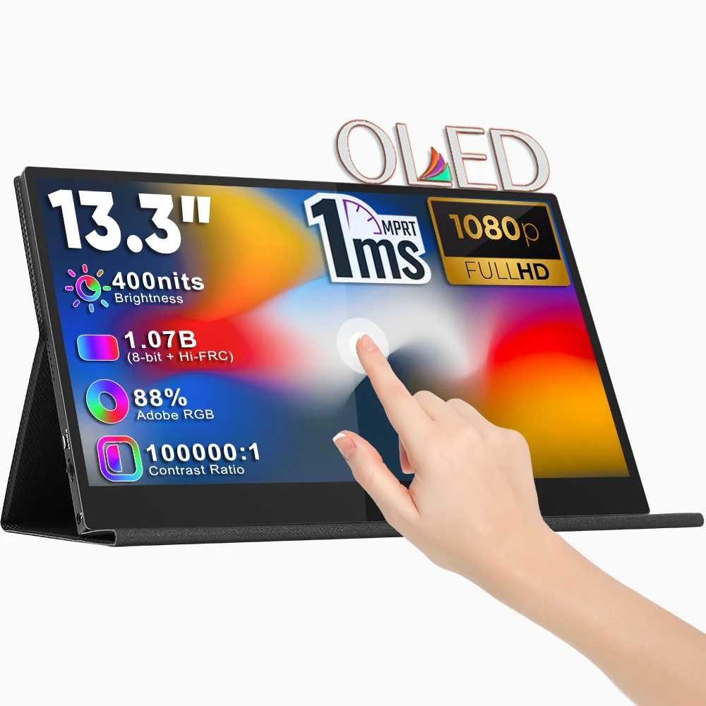 SIBOLAN 13,3-дюймовый FHD OLED сенсорный мобильный монитор Встроенный динамик Пользовательский бренд OEM/ODM Складная конструкция IPS-панель Портативная
SIBOLAN 13,3-дюймовый FHD OLED сенсорный мобильный монитор Встроенный динамик Пользовательский бренд OEM/ODM Складная конструкция IPS-панель Портативная