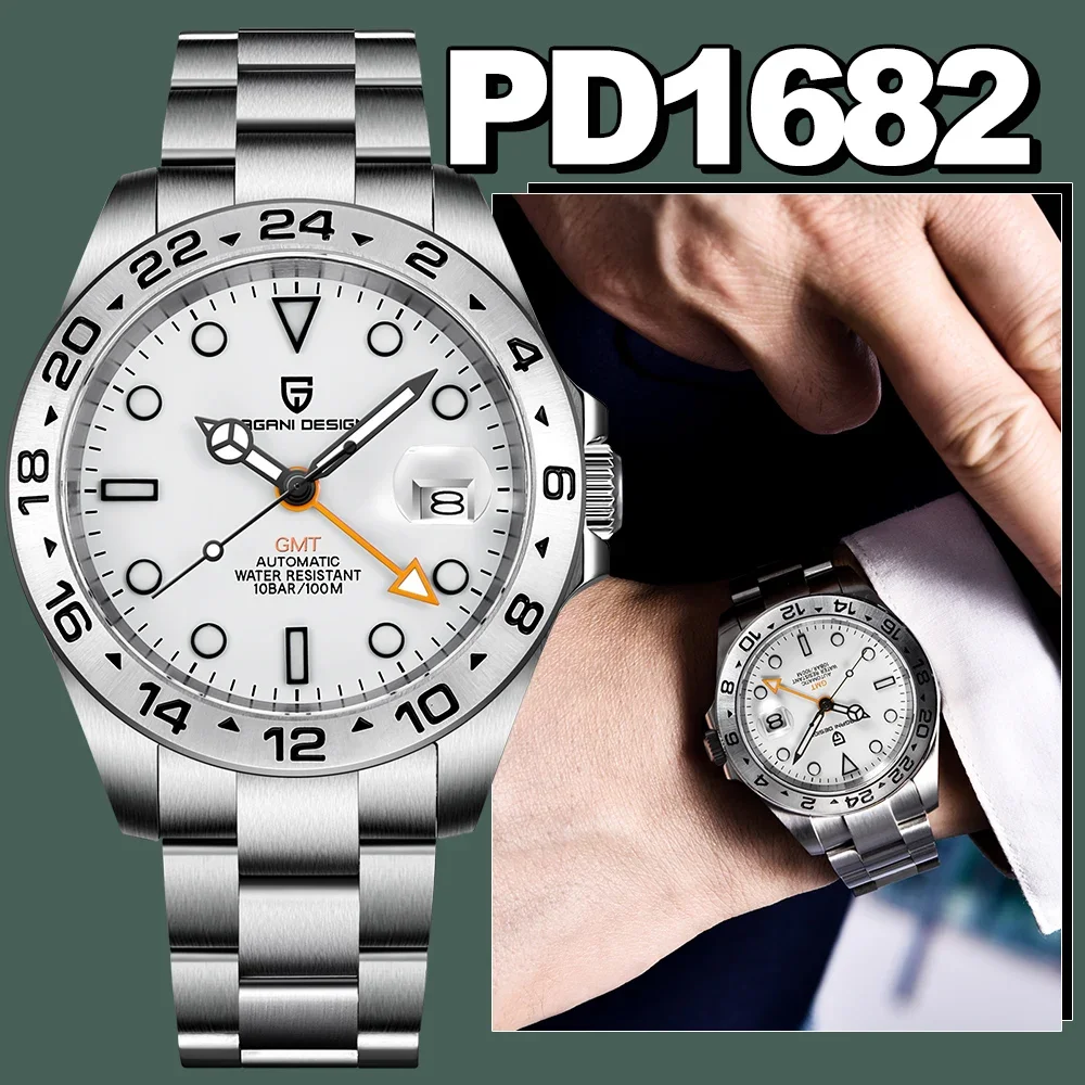 PAGANI DESIGN GMT 42mm Mechanical Watch Automatic Sapphire Waterproof Stainless Steel watch for men Reloj Hombre 1682
PAGANI DESIGN GMT 42mm Mechanical Watch Automatic Sapphire Waterproof Stainless Steel watch for men Reloj Hombre 1682