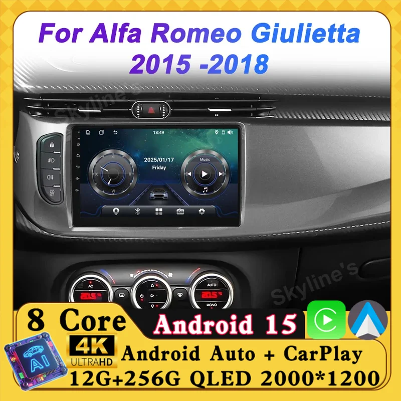 Автомобильное радио 2Din Android 15 для Alfa Romeo Giulietta 2015-2018 Furgonato, мультимедийный видеоплеер, GPS-навигация, 5G, Wi-Fi BT
Автомобильное радио 2Din Android 15 для Alfa Romeo Giulietta 2015-2018 Furgonato, мультимедийный видеоплеер, GPS-навигация, 5G, Wi-Fi BT